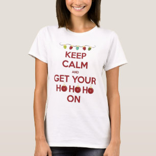 Keep Calm Fun Christmas Santa Festive Holiday T-Shirt