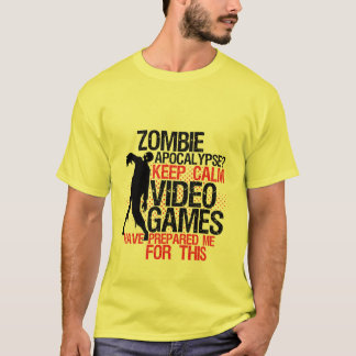 Keep Calm Funny Gamers T-shirt Zombie Apocalypse