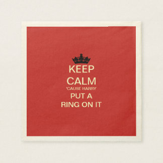 KEEP CALM Funny Harry & Meghan Paper Party Napkins