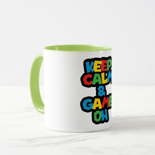 Keep Calm  Game On Mug