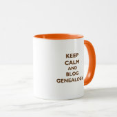 Keep Calm GeneaBloggers Mug (Front Right)