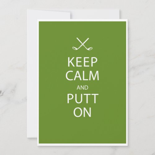 Keep Calm - Golf 50th Birthday Announcements
