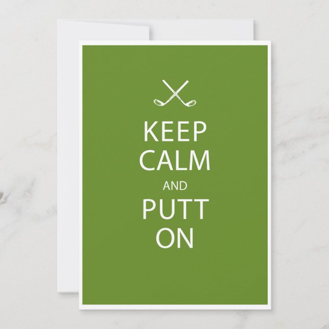 Keep Calm - Golf 60th Birthday Invitation (Front)