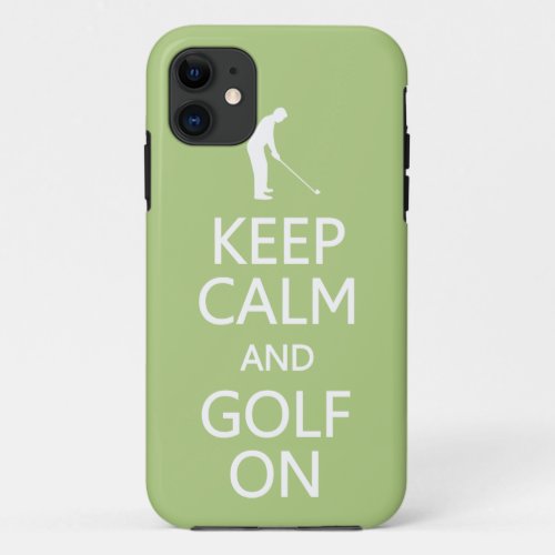 Keep Calm  Golf On custom color iPhone case