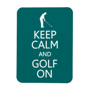 Keep Calm & Golf On custom color magnet