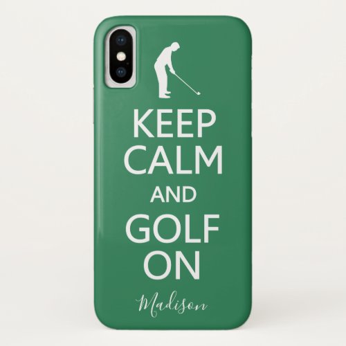 Keep Calm  Golf On custom name  color cases