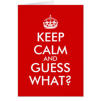 Keep Calm Grandma Greeting Card Pregnancy Announce