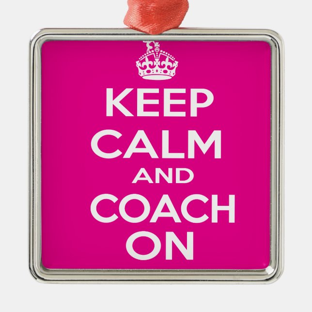 Keep Calm Gymnastics Coach Gift Metal Ornament (Front)