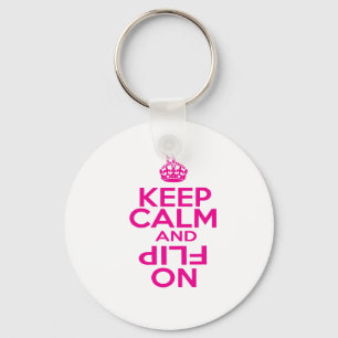 Keep Calm Gymnastics Design Keychain