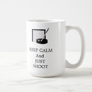 Keep Calm Hockey Net and Stick Coffee Mug