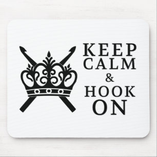 Keep Calm Hook On Crafts /  Crown Logo Mouse Pad