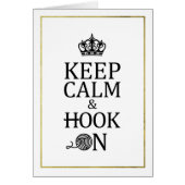 Keep Calm Hook On Faux Gold Border Crafts (Front)