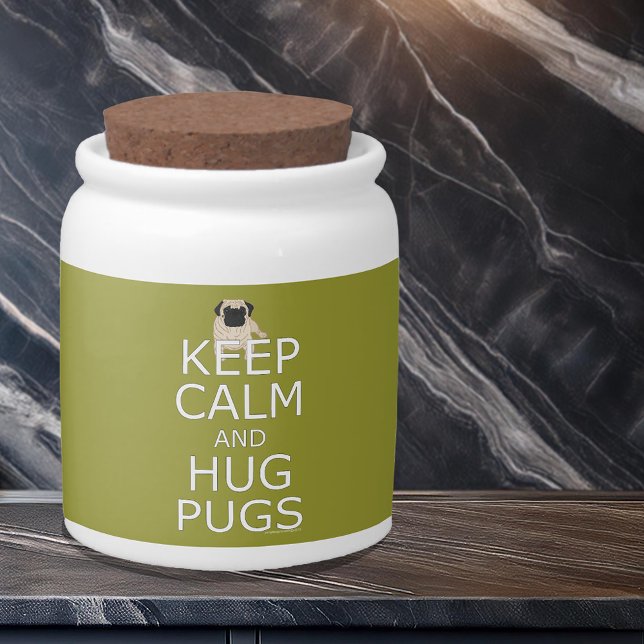 Keep Calm Hug Pugs Candy Jar (Keep Calm Hug Pugs Candy Jar)