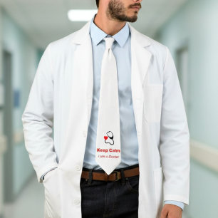 Keep Calm - I am a Doctor  - funny Neck Tie