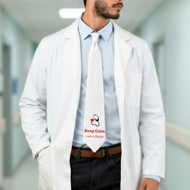Keep Calm - I am a Doctor  - funny Neck Tie (Creator Uploaded)