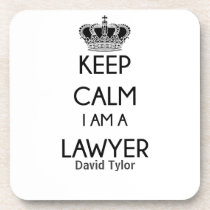 Keep Calm, I am a Lawyer Beverage Coaster