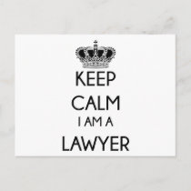 Keep Calm, I am a Lawyer Postcard