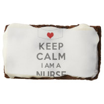 Keep Calm I am a Nurse Chocolate Brownie