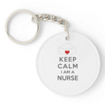 Keep Calm I am a Nurse Keychain