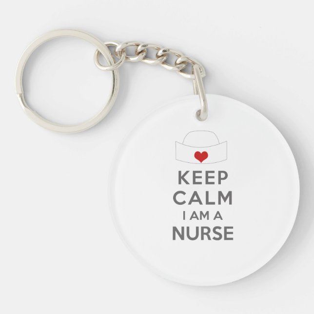Keep Calm I am a Nurse Keychain (Front)