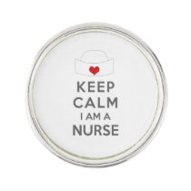Keep Calm I am a Nurse Lapel Pin