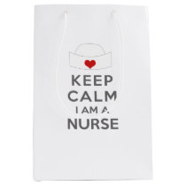 Keep Calm I am a Nurse Medium Gift Bag
