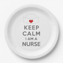 Keep Calm I am a Nurse Paper Plates