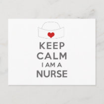 Keep Calm I am a Nurse Postcard