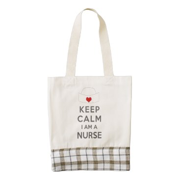 Keep Calm I am a Nurse Zazzle HEART Tote Bag