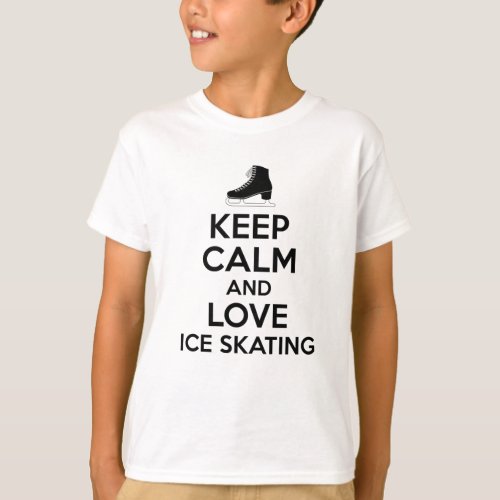 Keep Calm Ice Skating T_Shirt
