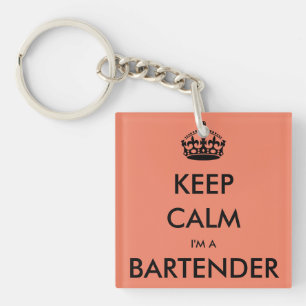 KEEP CALM I'M A BARTENDER (Mixologist) Keychain