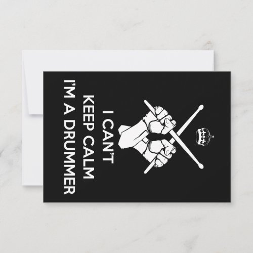 Keep calm Im a drummer cant keep calm Thank You Card