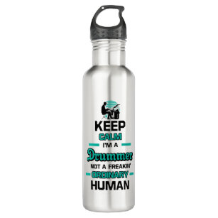 Keep Calm Im A Drummer Stainless Steel Water Bottle