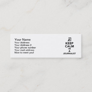 Keep calm I'm a Journalist Mini Business Card
