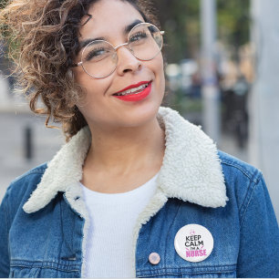 Keep Calm I'm A Nurse Button