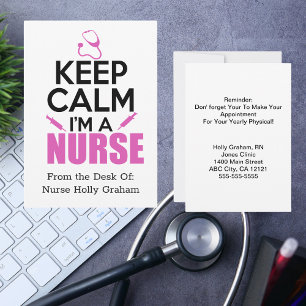 Keep Calm I'm A Nurse Reminder Announcement