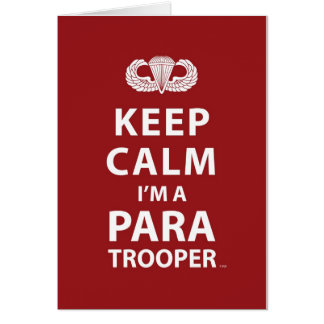 Keep Calm I'm A Paratrooper Cards