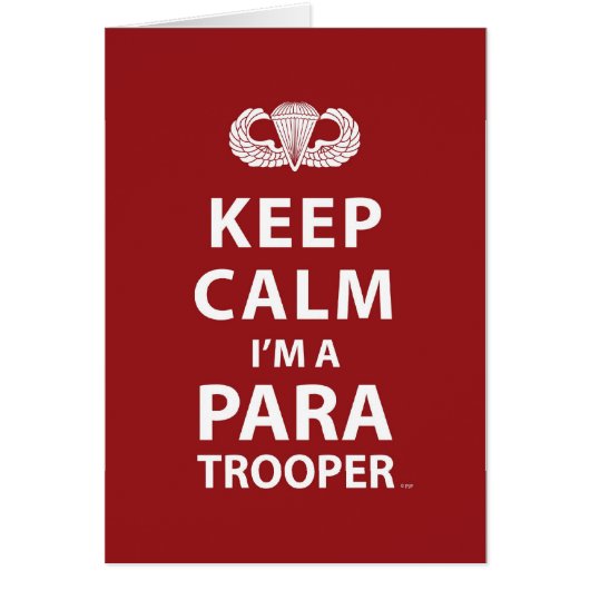 Keep Calm I'm A Paratrooper Cards (Front)