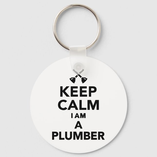 Keep calm I'm a Plumber Keychain (Front)