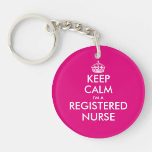 Keep calm i'm a registered nurse keychain