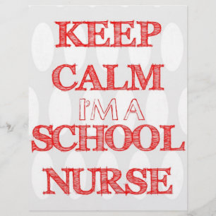 keep calm i'm a school nurse office flyer