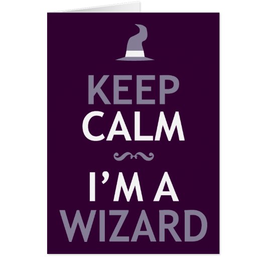 Keep Calm I'm A Wizard Cards (Front)