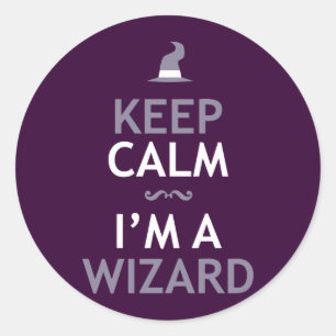 Keep Calm I'm A Wizard Classic Round Sticker