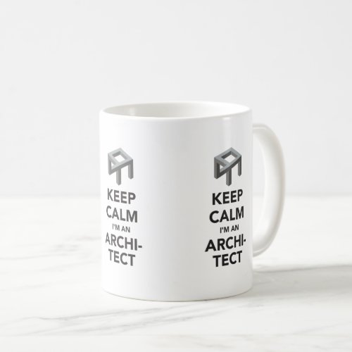 Keep calm Im an architect 3 X image coffee mug