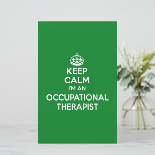 KEEP CALM I'M AN OCCUPATIONAL THERAPIST OT GIFT (Standing Front)
