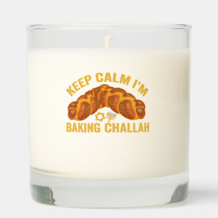 Keep Calm I'm Baking Challah Funny Hanukkah Scented Candle