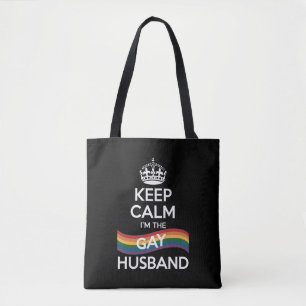 Keep Calm I'm The Gay Husband Wife Dad LGBT Pride Tote Bag