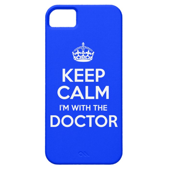 Keep Calm I'm With The Doctor (with crown) iPhone 5 Cases