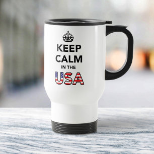 Keep Calm in the USA Travel Mug