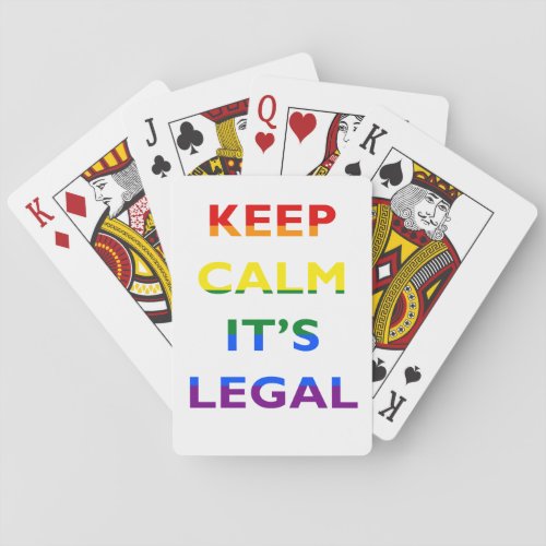 Keep Calm Its Legal Support LGBT Playing Cards
